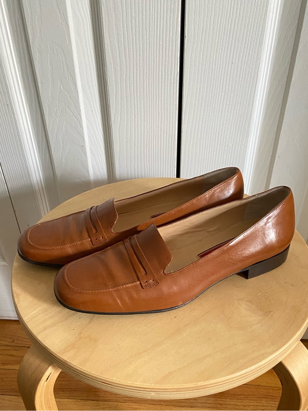 Cole Haan Tan Leather Penny Loafers